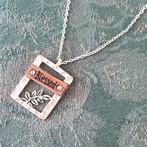 "Blessed" Silver-tone Necklace